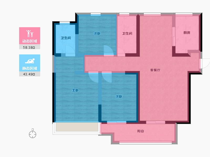 河南省-漯河市-绿地城二期-100.00-户型库-动静分区