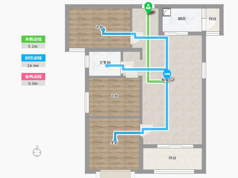 福建省-漳州市-夏商水岸名都-73.00-户型库-动静线