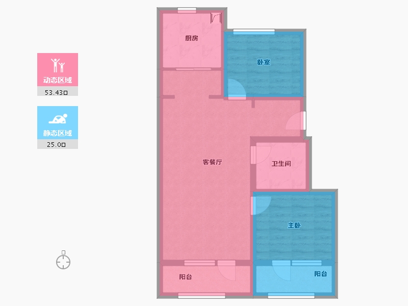 辽宁省-沈阳市-阳光城翡丽公园-88.00-户型库-动静分区