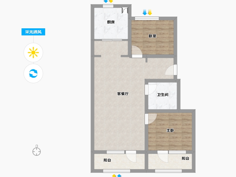 辽宁省-沈阳市-阳光城翡丽公园-88.00-户型库-采光通风