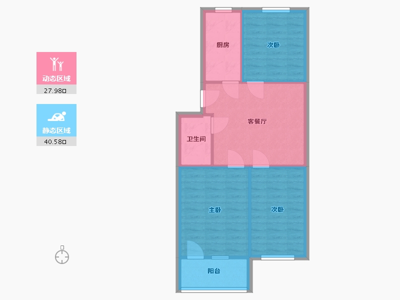 江苏省-徐州市-民建小区-70.00-户型库-动静分区