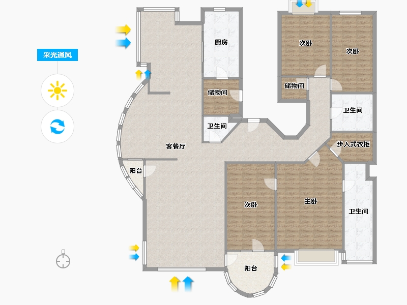 山东省-临沂市-香榭丽舍-230.00-户型库-采光通风