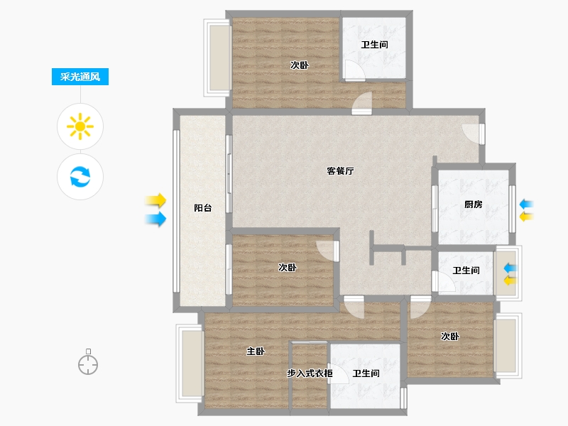 江苏省-常州市-新城怀德誉隽-150.00-户型库-采光通风