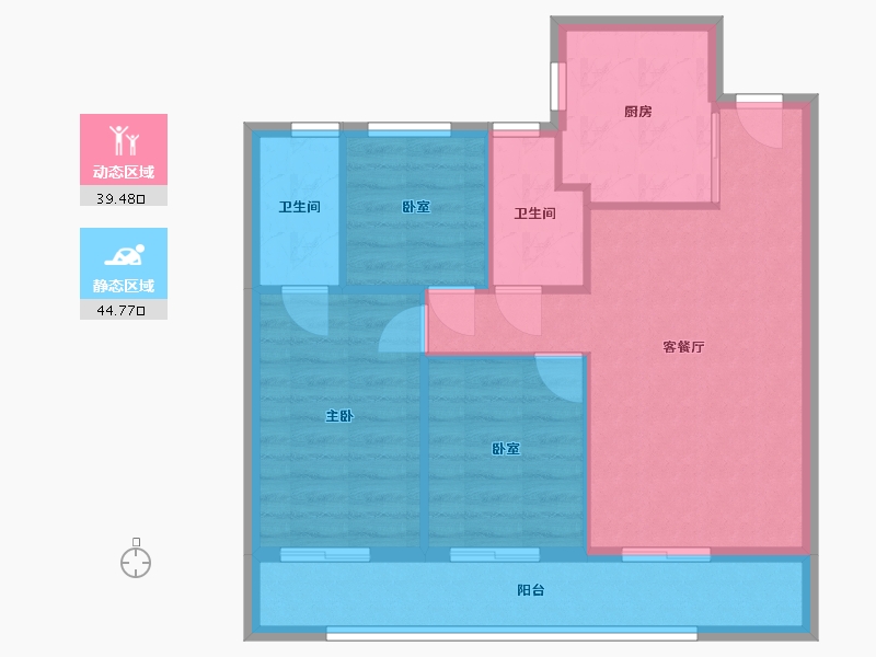 河南省-郑州市-融创运河源-81.63-户型库-动静分区