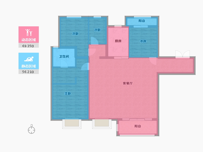 山西省-太原市-中车国际广场-120.00-户型库-动静分区