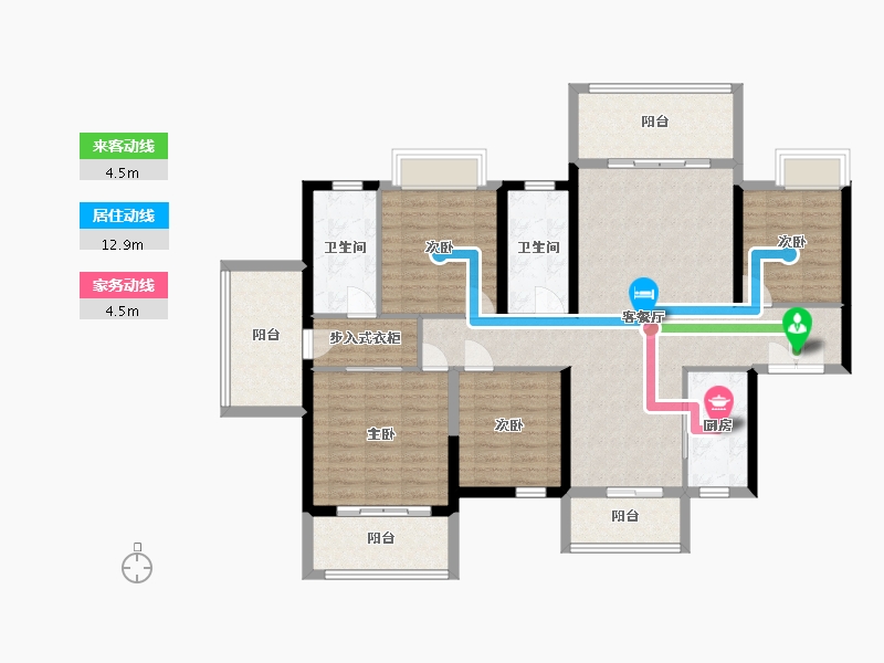 广西壮族自治区-南宁市-盛科城-130.66-户型库-动静线