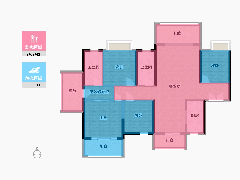 广西壮族自治区-南宁市-盛科城-130.66-户型库-动静分区