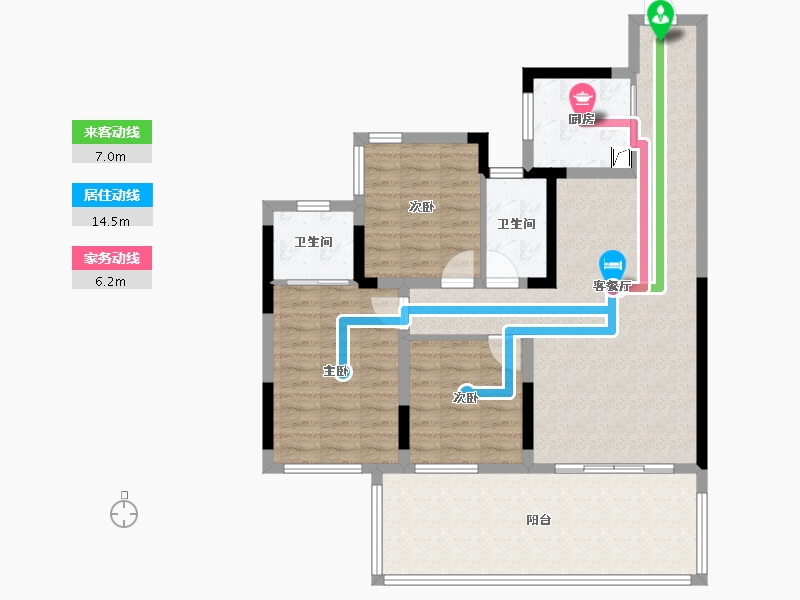 四川省-泸州市-南门院子-121.00-户型库-动静线