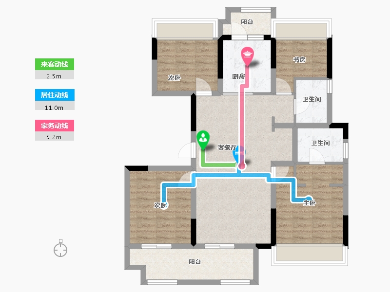 湖北省-十堰市-大家·十里桃源-100.00-户型库-动静线