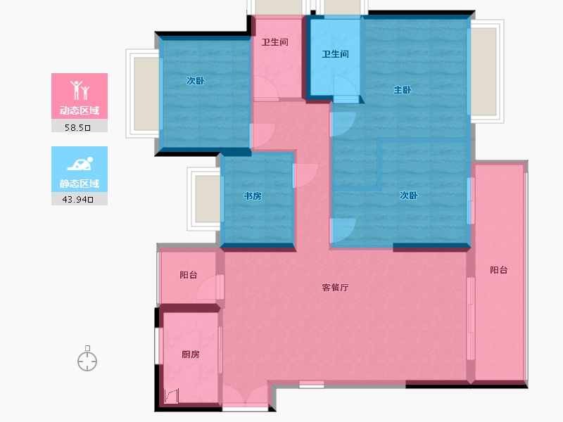 福建省-福州市-榕发翰林壹号-92.00-户型库-动静分区