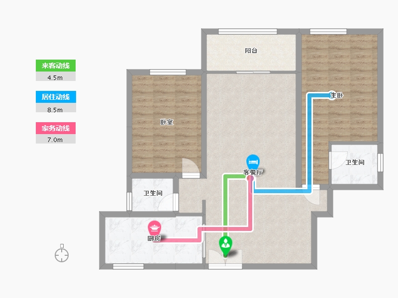 湖南省-永州市-东安·清华园-95.00-户型库-动静线