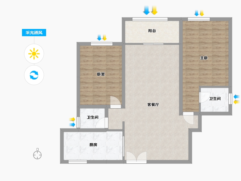 湖南省-永州市-东安·清华园-95.00-户型库-采光通风