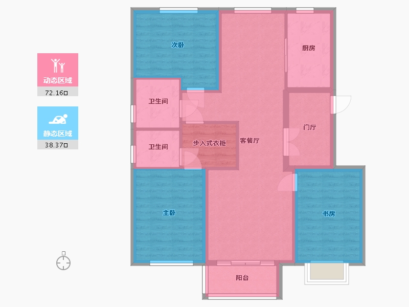 山西省-朔州市-西山映像-117.00-户型库-动静分区