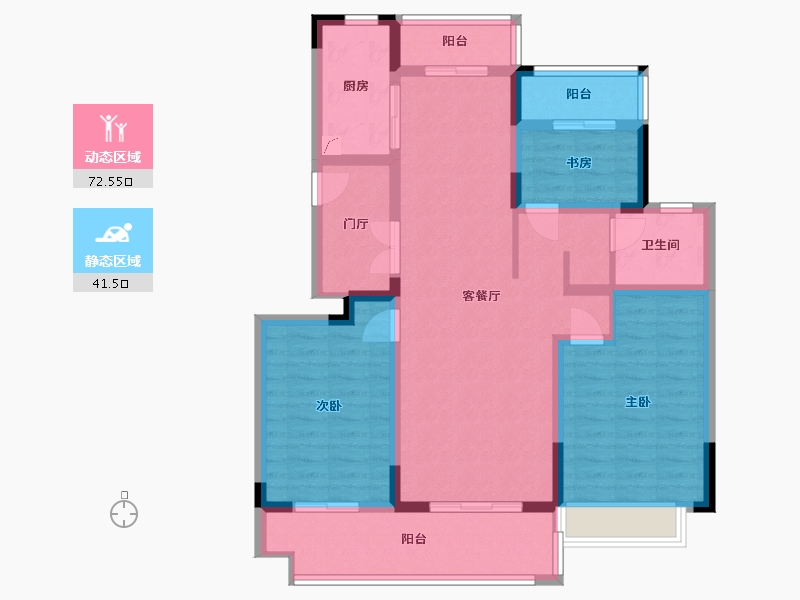 安徽省-六安市-新城之星-100.00-户型库-动静分区