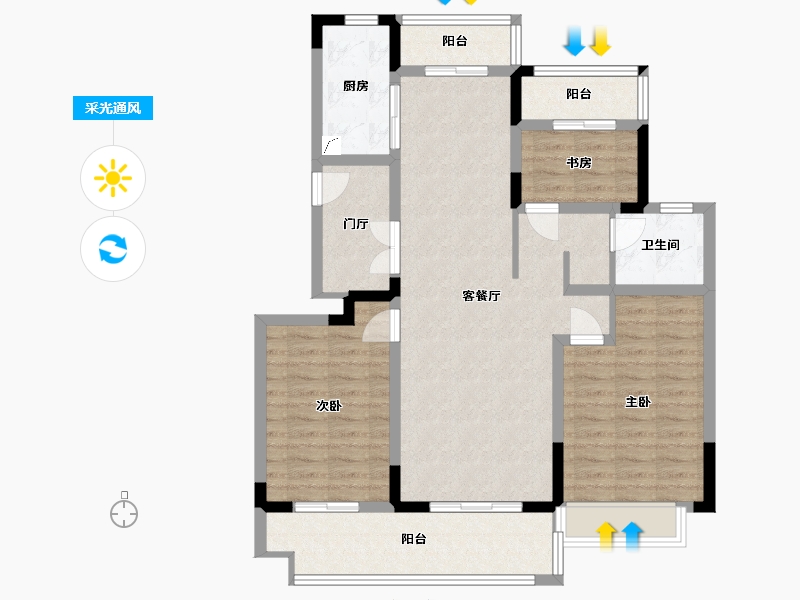 安徽省-六安市-新城之星-100.00-户型库-采光通风