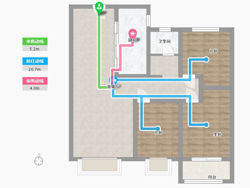 河北省-衡水市-梧桐苑-80.00-户型库-动静线