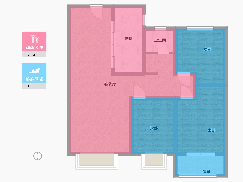 河北省-衡水市-梧桐苑-80.00-户型库-动静分区