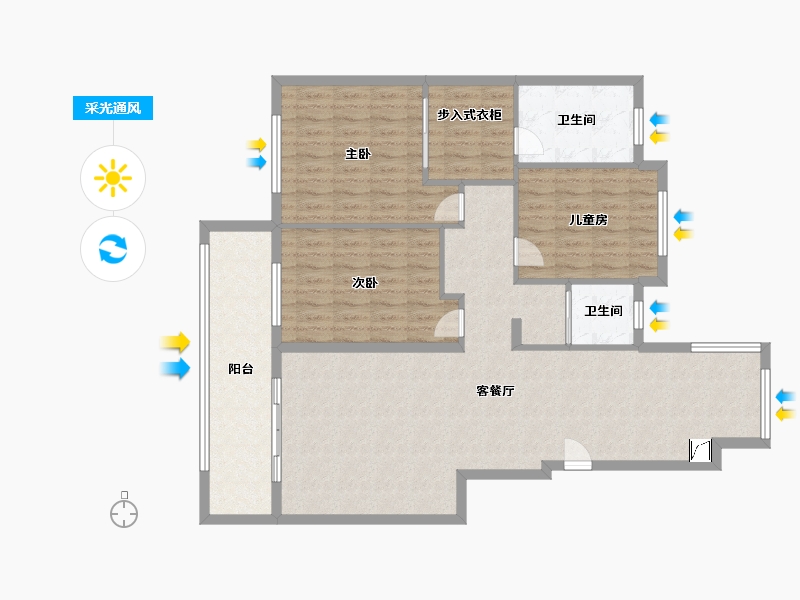 湖南省-怀化市-自动府-117.00-户型库-采光通风