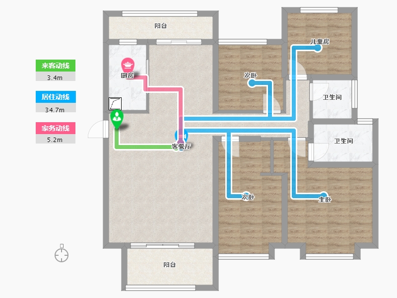 河北省-秦皇岛市-首府-124.00-户型库-动静线