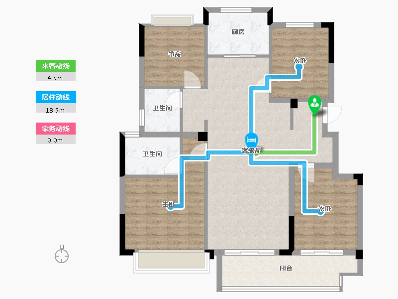 安徽省-滁州市-荣欣清河园小区-108.00-户型库-动静线