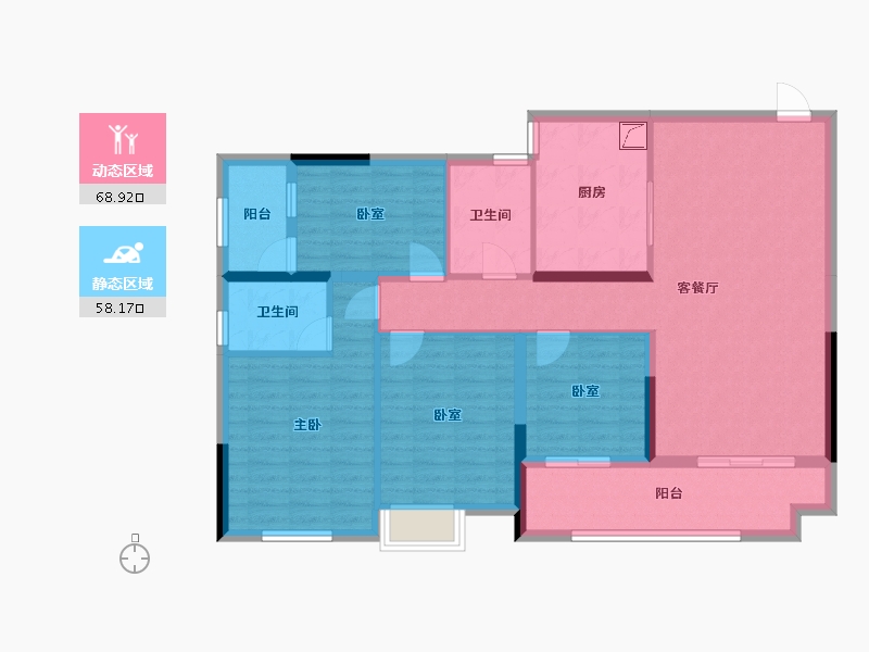 广西壮族自治区-南宁市-广西区疾控中心-110.00-户型库-动静分区