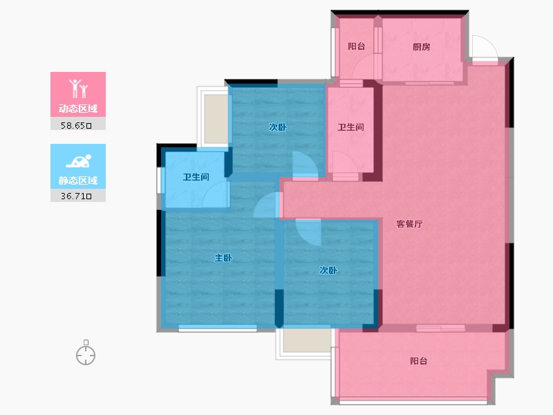 四川省-南充市-北城御景-97.00-户型库-动静分区