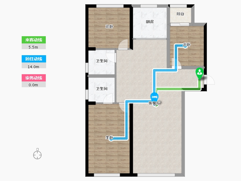 陕西省-榆林市-尚品君悦-126.00-户型库-动静线