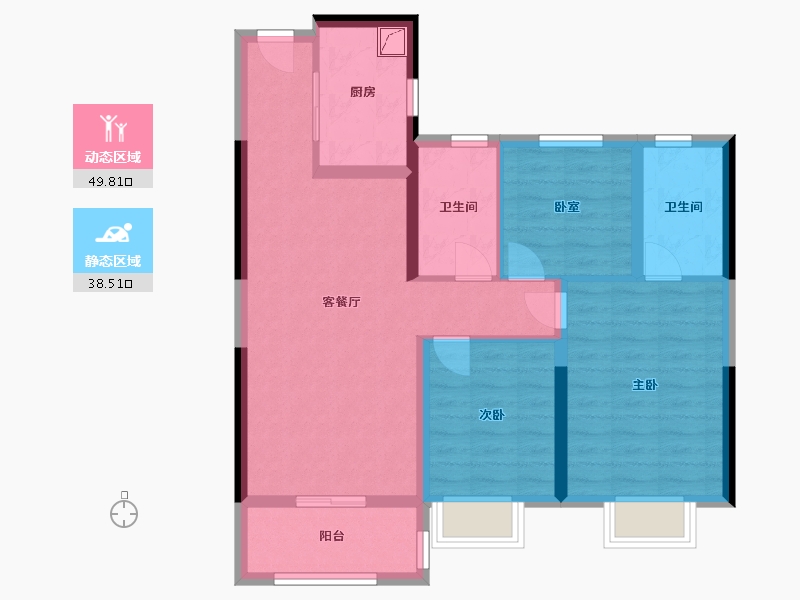 江苏省-苏州市-璟禧云庭-78.00-户型库-动静分区