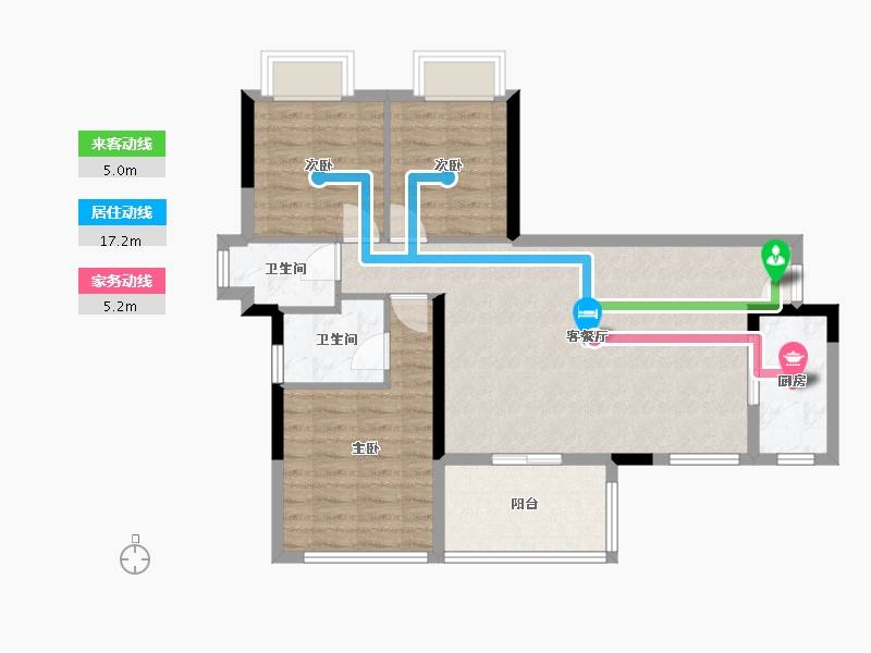 四川省-南充市-北城御景-88.00-户型库-动静线