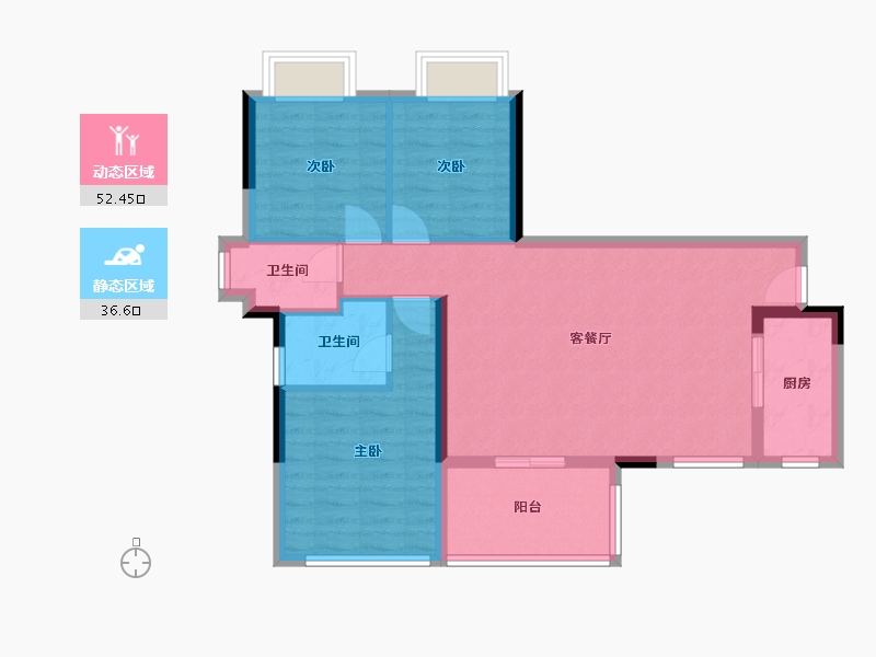 四川省-南充市-北城御景-88.00-户型库-动静分区