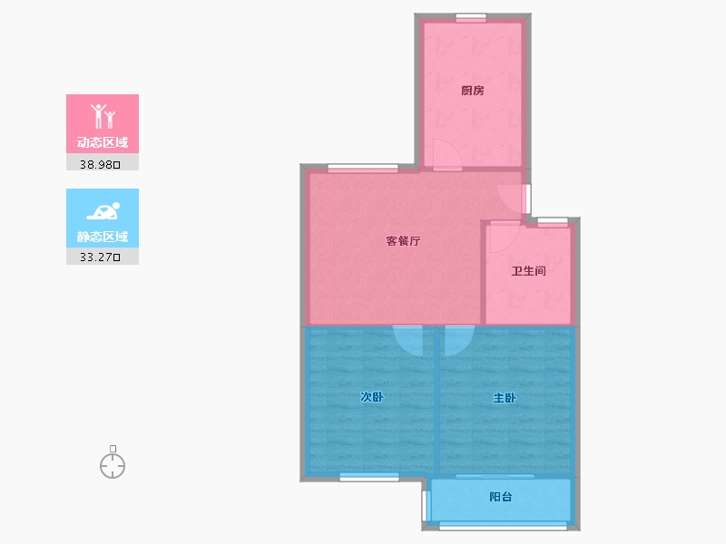 陕西省-咸阳市-彩虹小区-55.00-户型库-动静分区