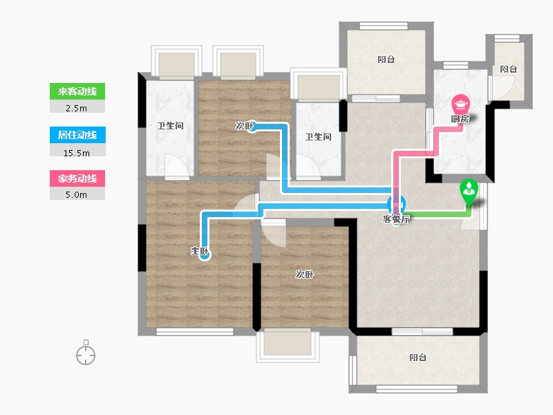 四川省-南充市-北城御景-98.00-户型库-动静线