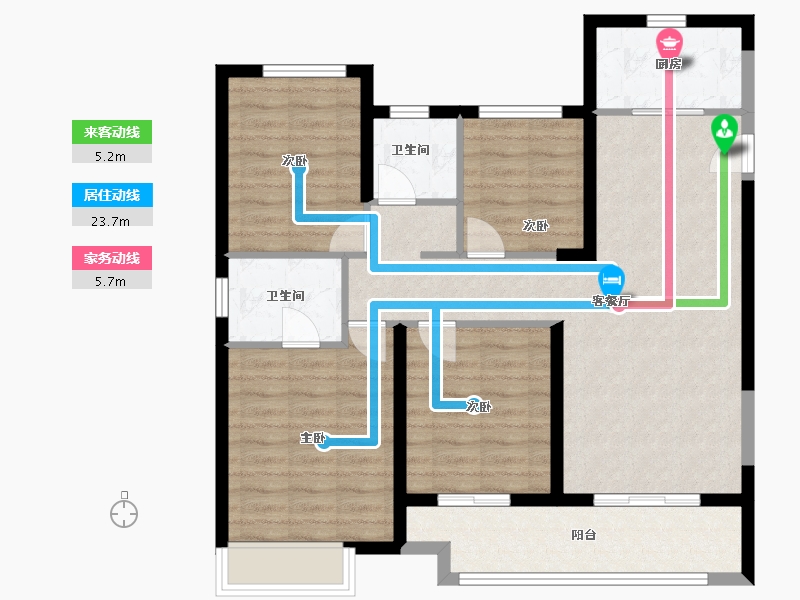 湖南省-长沙市-梅溪悦章-93.00-户型库-动静线