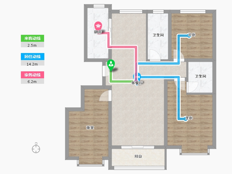 河北省-邢台市-滨河上智家园-102.00-户型库-动静线