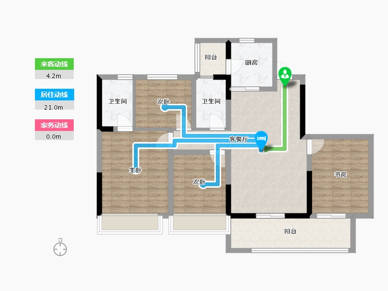 四川省-成都市-龙潭寺-134.00-户型库-动静线