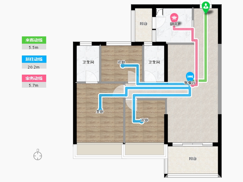 海南省-临高县-碧桂园金沙滩15号楼-82.33-户型库-动静线