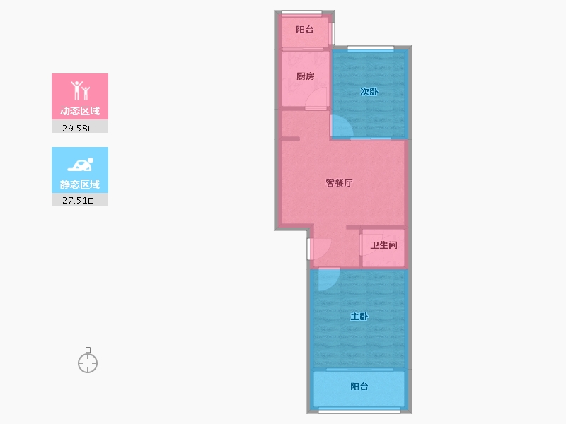 陕西省-西安市-枣园安居小区-西区-60.00-户型库-动静分区