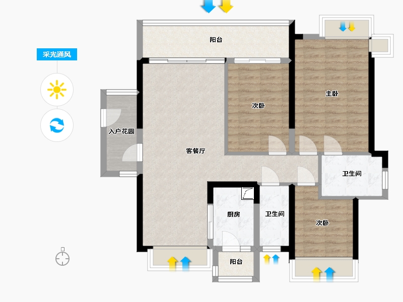 广东省-韶关市-新城之光-94.00-户型库-采光通风