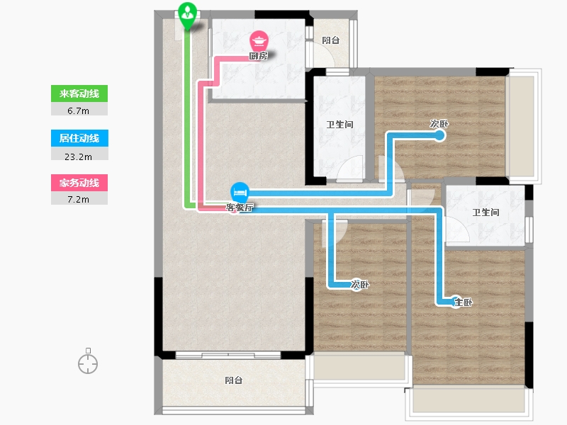 广西壮族自治区-防城港市-塞纳庄园-102.00-户型库-动静线