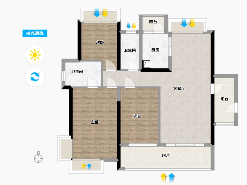 广东省-韶关市-新城之光-94.00-户型库-采光通风