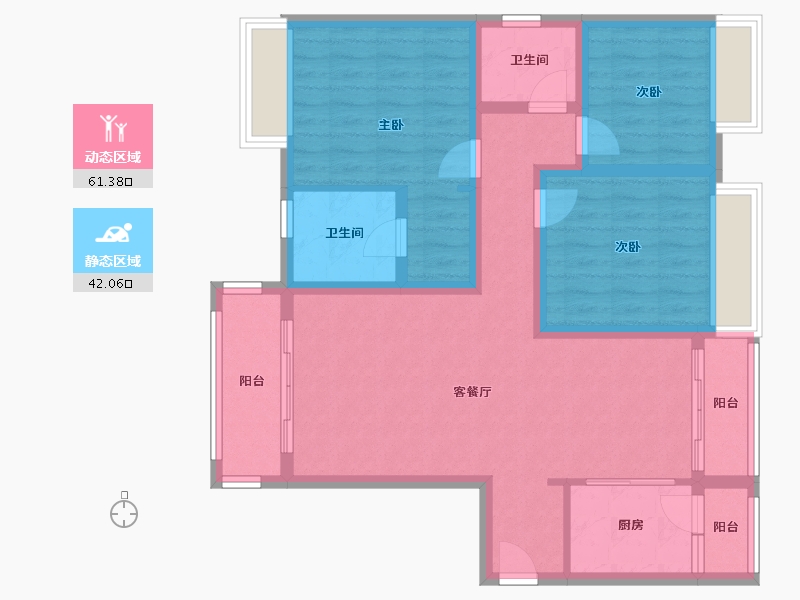 广东省-广州市-阳光城丽景湾-98.00-户型库-动静分区