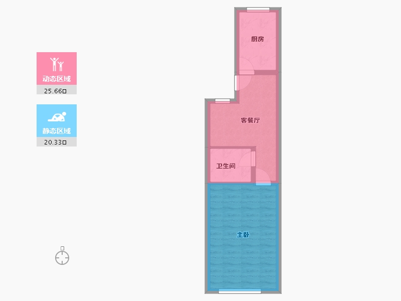 浙江省-杭州市-建国南苑-44.00-户型库-动静分区