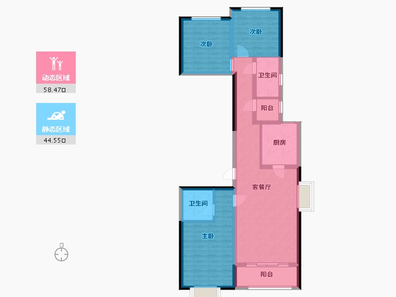 河北省-唐山市-翰林御府-140.00-户型库-动静分区