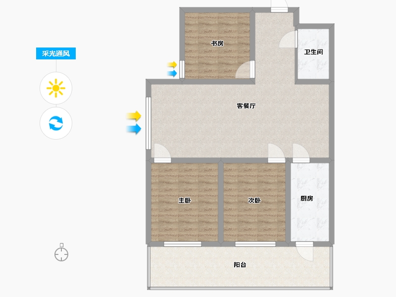 山西省-太原市-人和美-99.55-户型库-采光通风