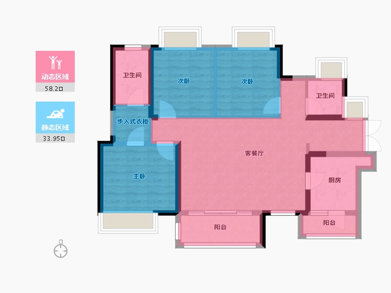 四川省-成都市-梧桐栖-88.00-户型库-动静分区