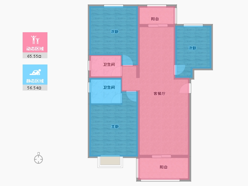 河南省-鹤壁市-锦绣公馆-110.00-户型库-动静分区