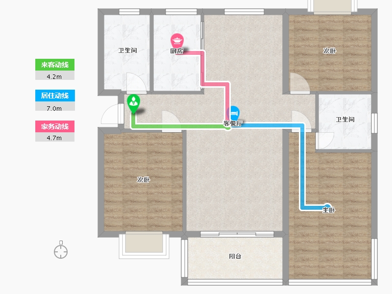 湖北省-孝感市-中仁御景-102.00-户型库-动静线