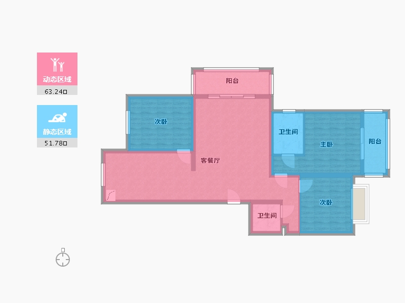 山西省-太原市-和平里-130.00-户型库-动静分区