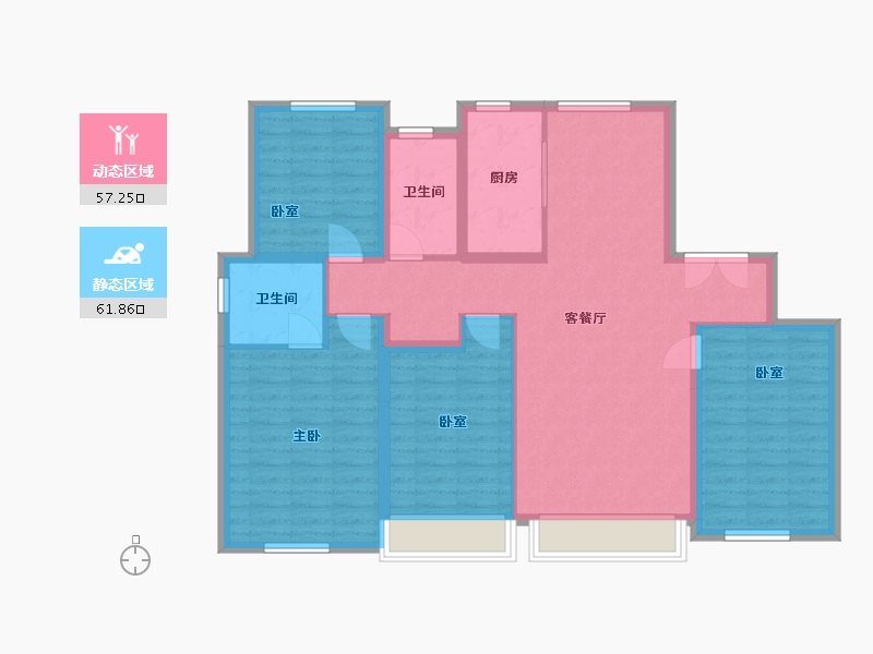 山东省-东营市-东营融创滨江壹号-120.05-户型库-动静分区