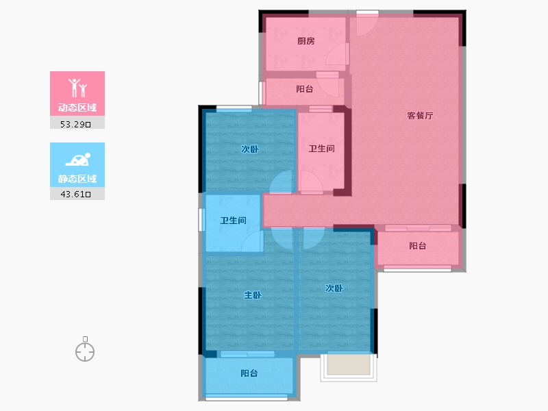 湖北省-咸宁市-璟湖世纪城丹桂苑-112.00-户型库-动静分区